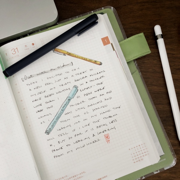 Hobonichi pen musings