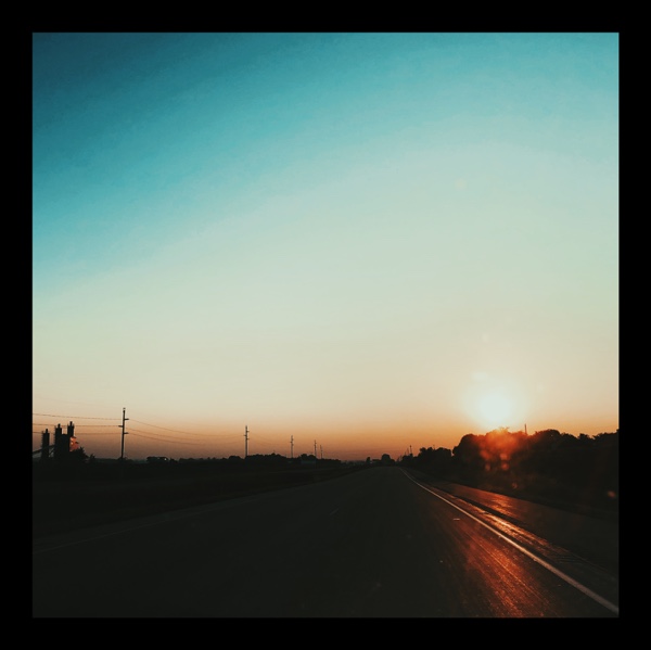 Hazy sunset